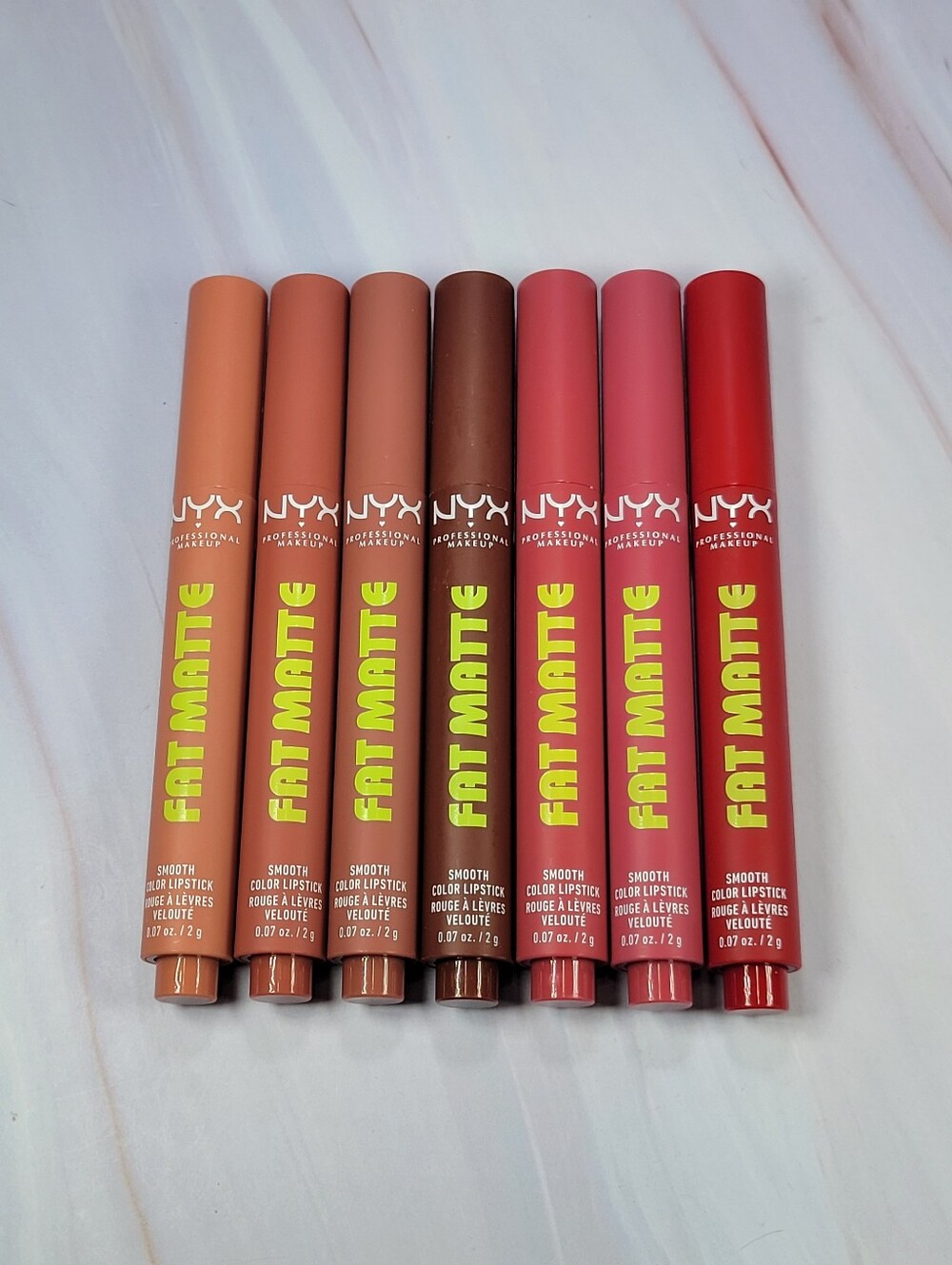 7 Piece NYX Fat Matte Lipstick Bundle NEW!